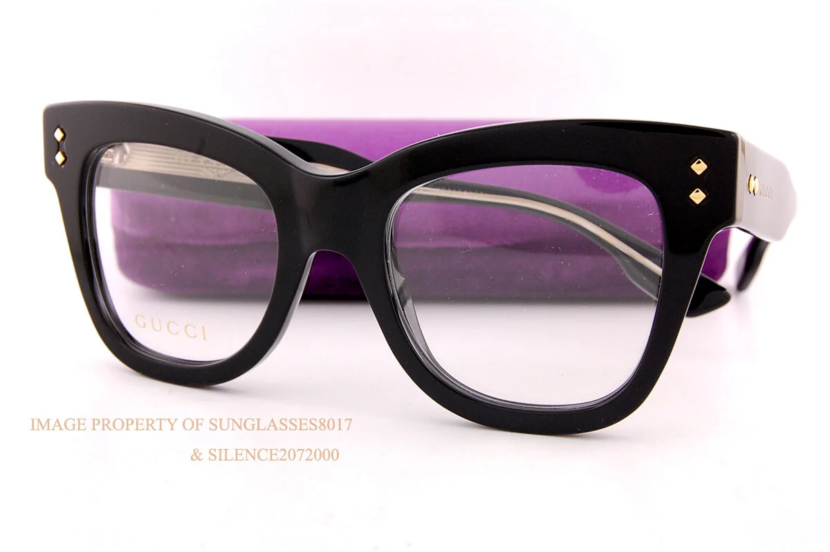 Brand New GUCCI Eyeglass Frames GG 1082/O 001 Black For Women 50mm