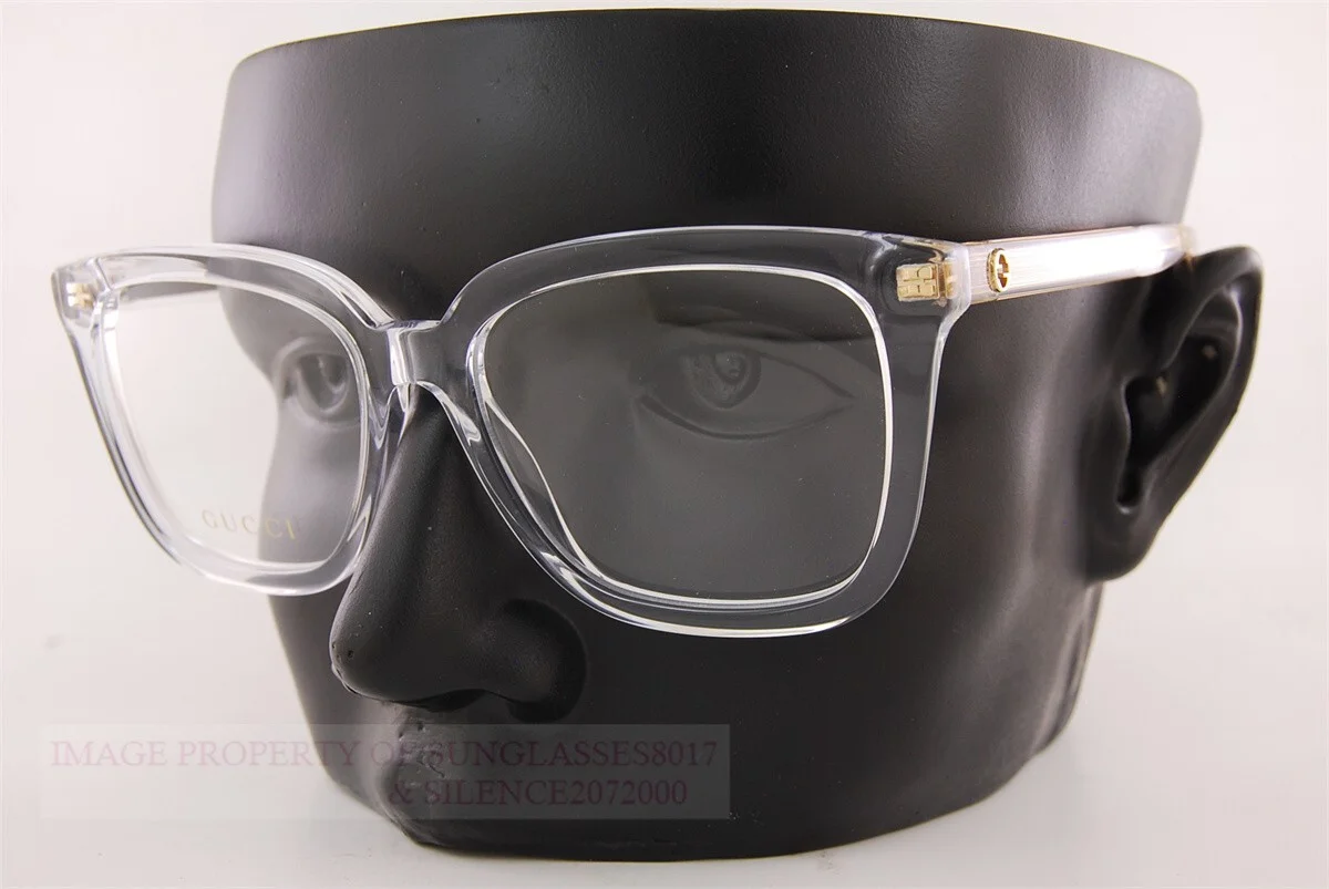 Brand New GUCCI Eyeglass Frames GG 1319/O 003 Crystal For Women Size 53mm