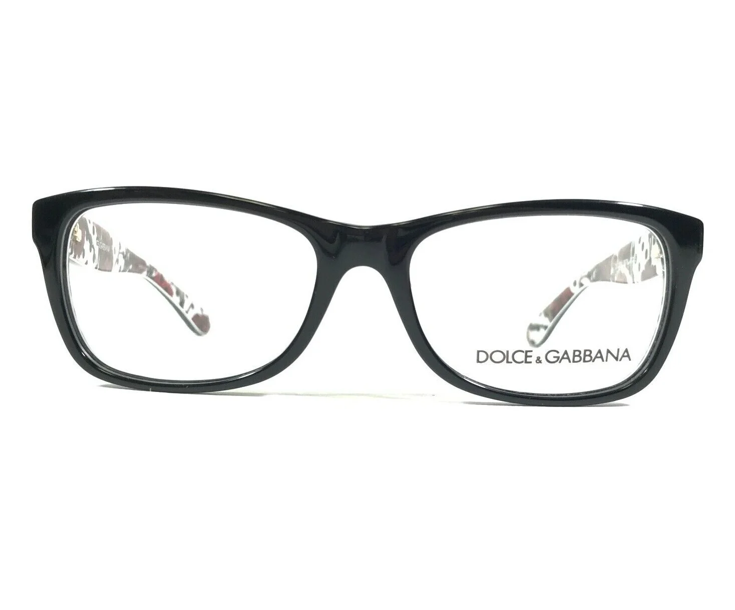 Dolce & Gabbana DG3231 2976 Eyeglasses Frames Black Red White Square 48-15-130