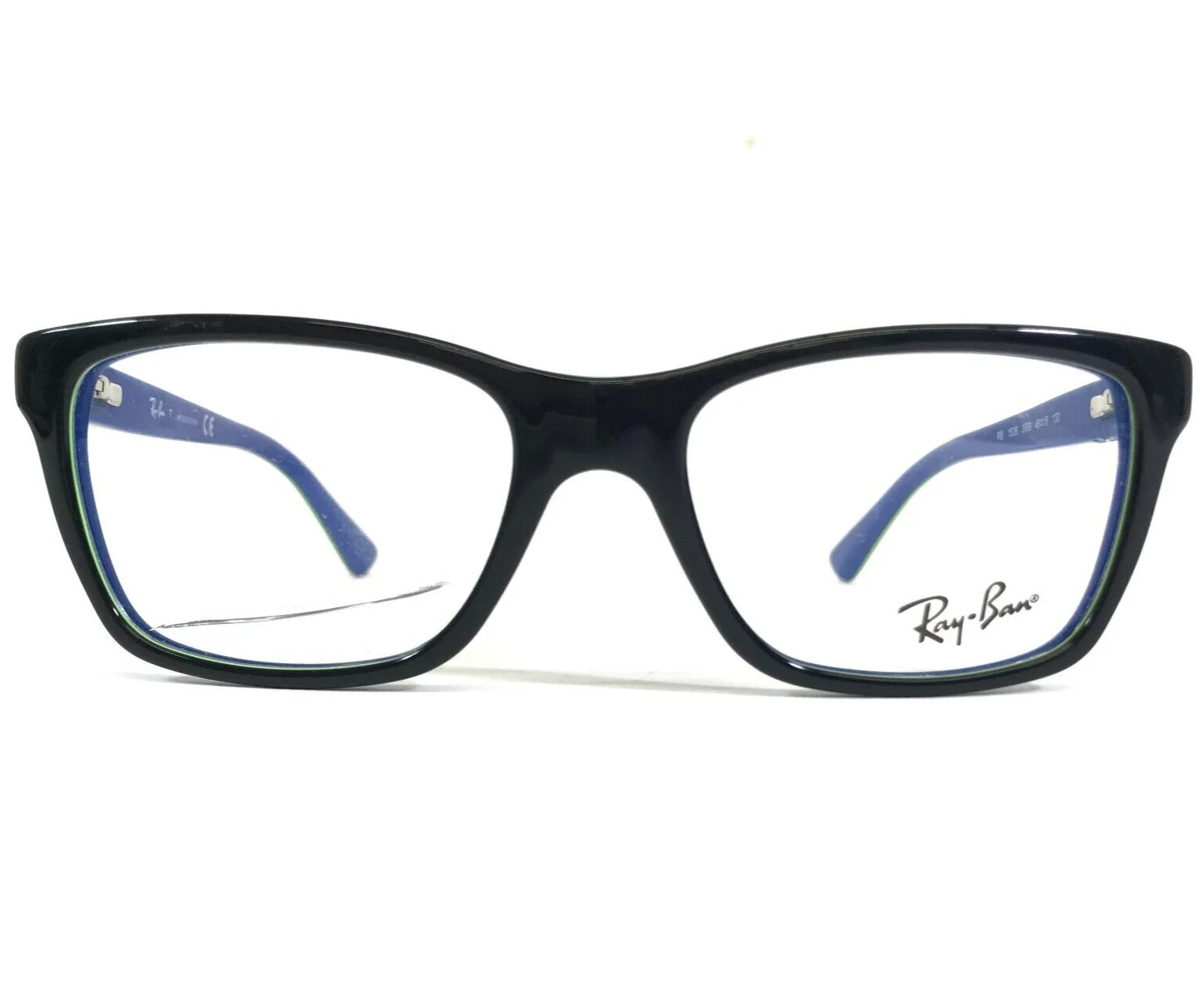 Ray-Ban Kids Eyeglasses Frames RB1536 3600 Black Blue Green Square 48-16-130 2