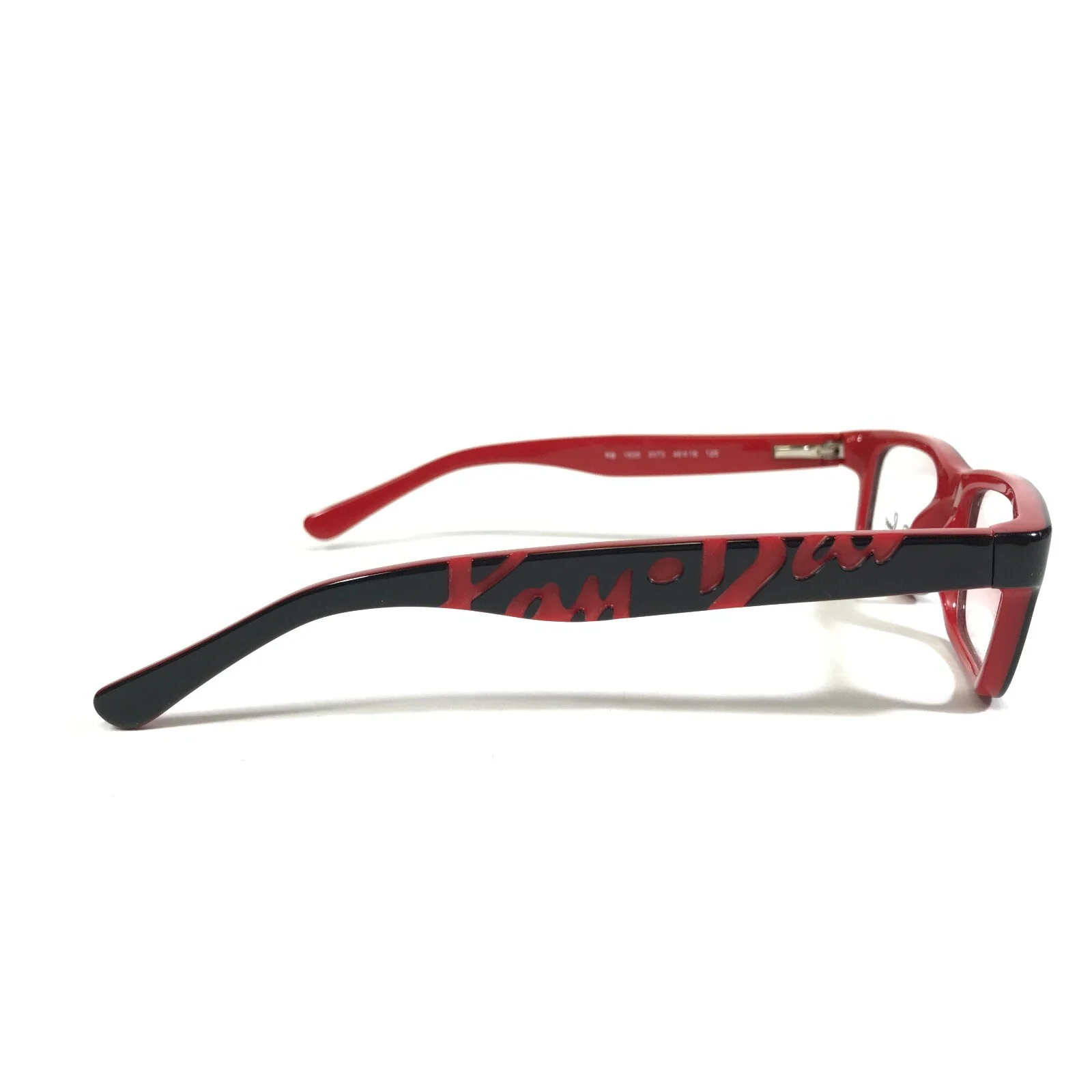 Ray-Ban RB1535 3573 Kids Eyeglasses Frames Black Red Rectangular 46-16-125 4